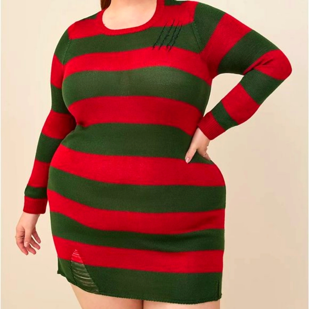 ❤️NWT TORRID NIGHTMARE ON ELM STREET FREDDY KRUGER COSTUME DRESS PLUS
